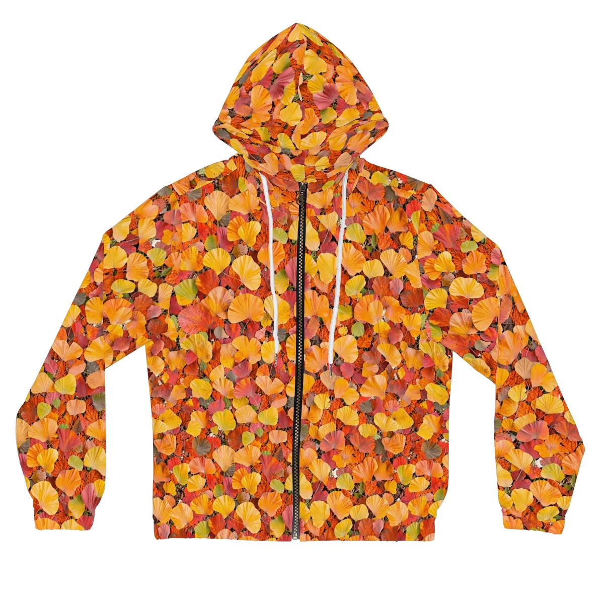 Ember Ginkgo on Women's Full-Zip Hoodie — Front