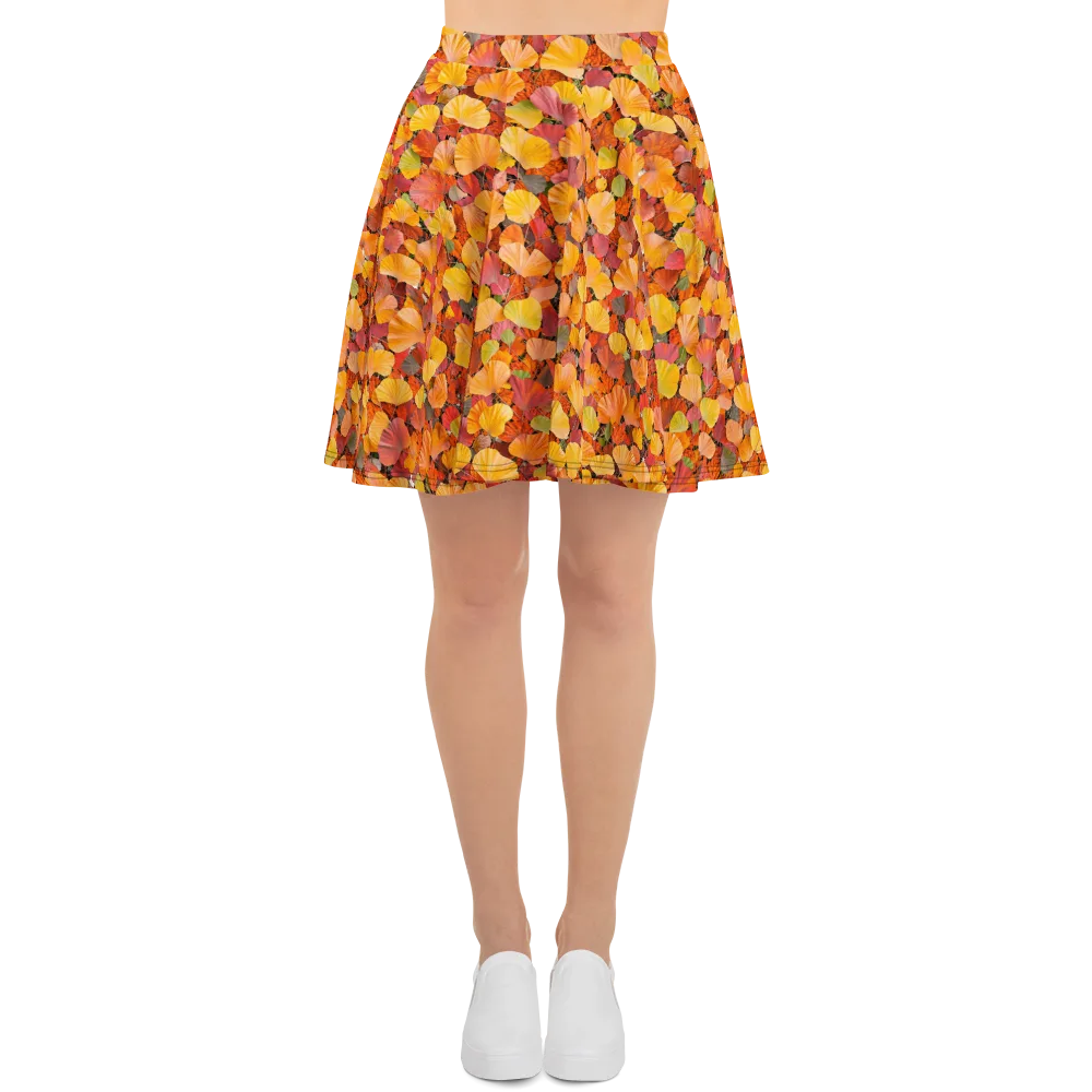 Ember Ginkgo on Skater Skirt — Front