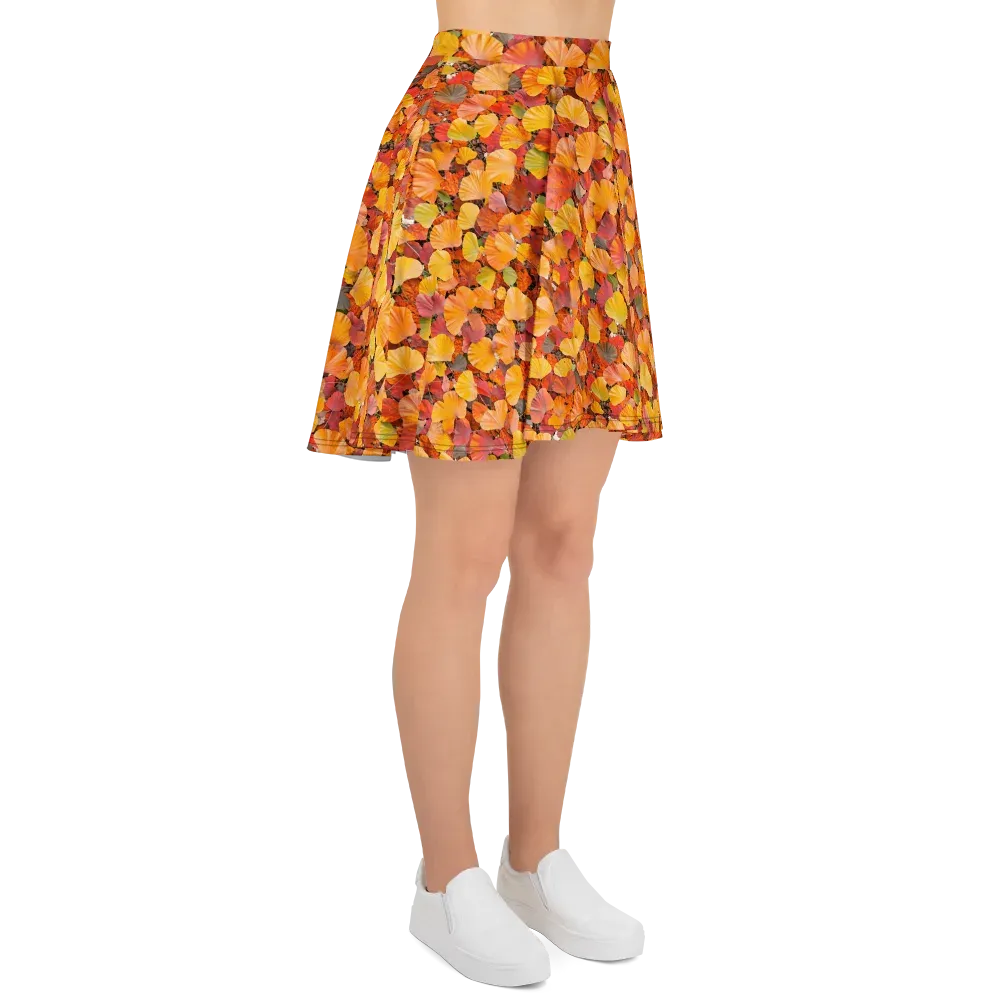 Ember Ginkgo on Skater Skirt — Right