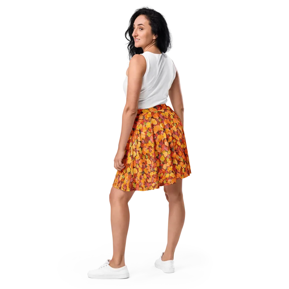 Ember Ginkgo on Skater Skirt — Back
