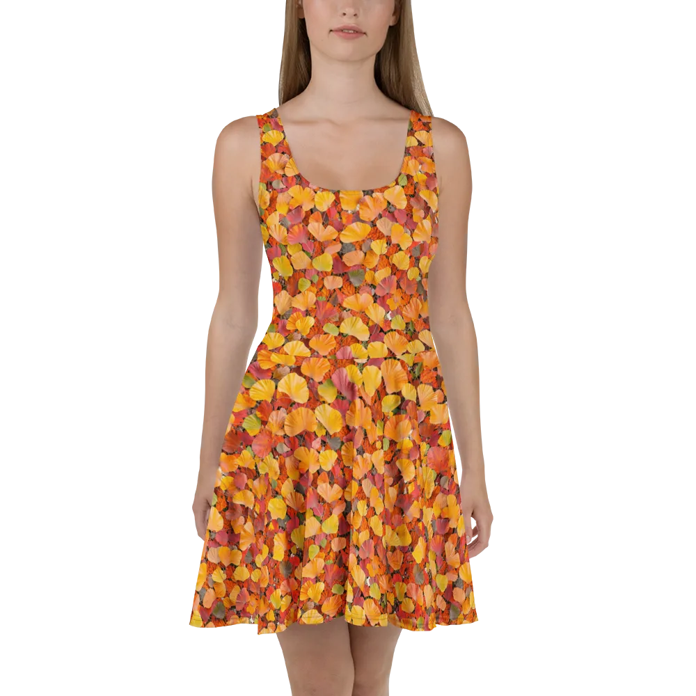 Ember Ginkgo on Skater Dress — Front