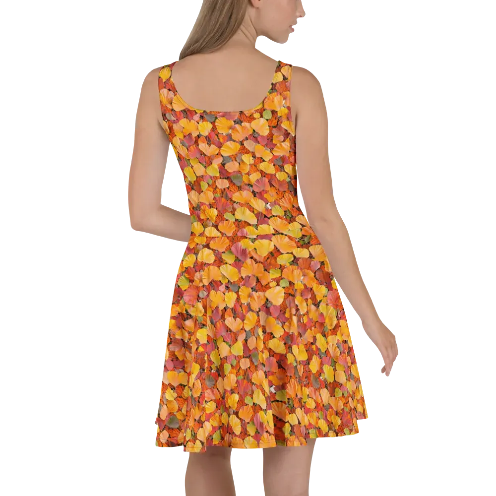 Ember Ginkgo on Skater Dress — Back