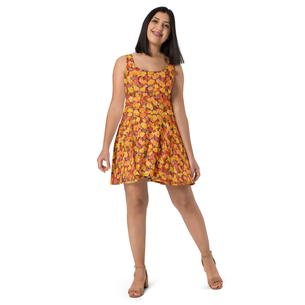 Ember Ginkgo on Skater Dress — Front