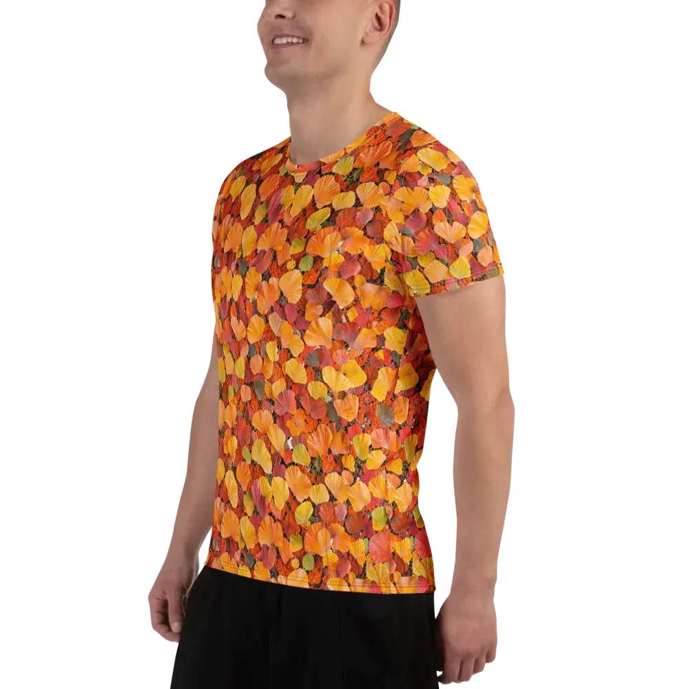 Ember Ginkgo on Men's Athletic T-Shirt — Left