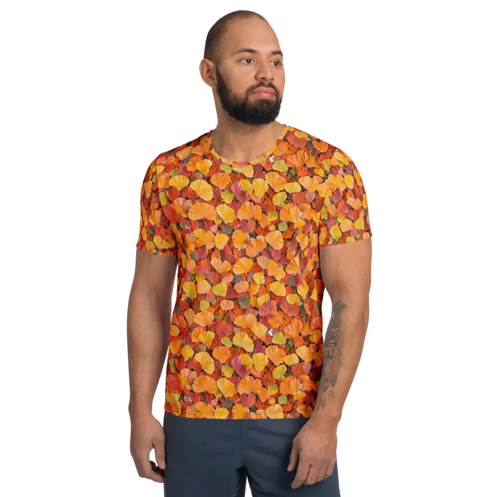 Ember Ginkgo on Men's Athletic T-Shirt — Front