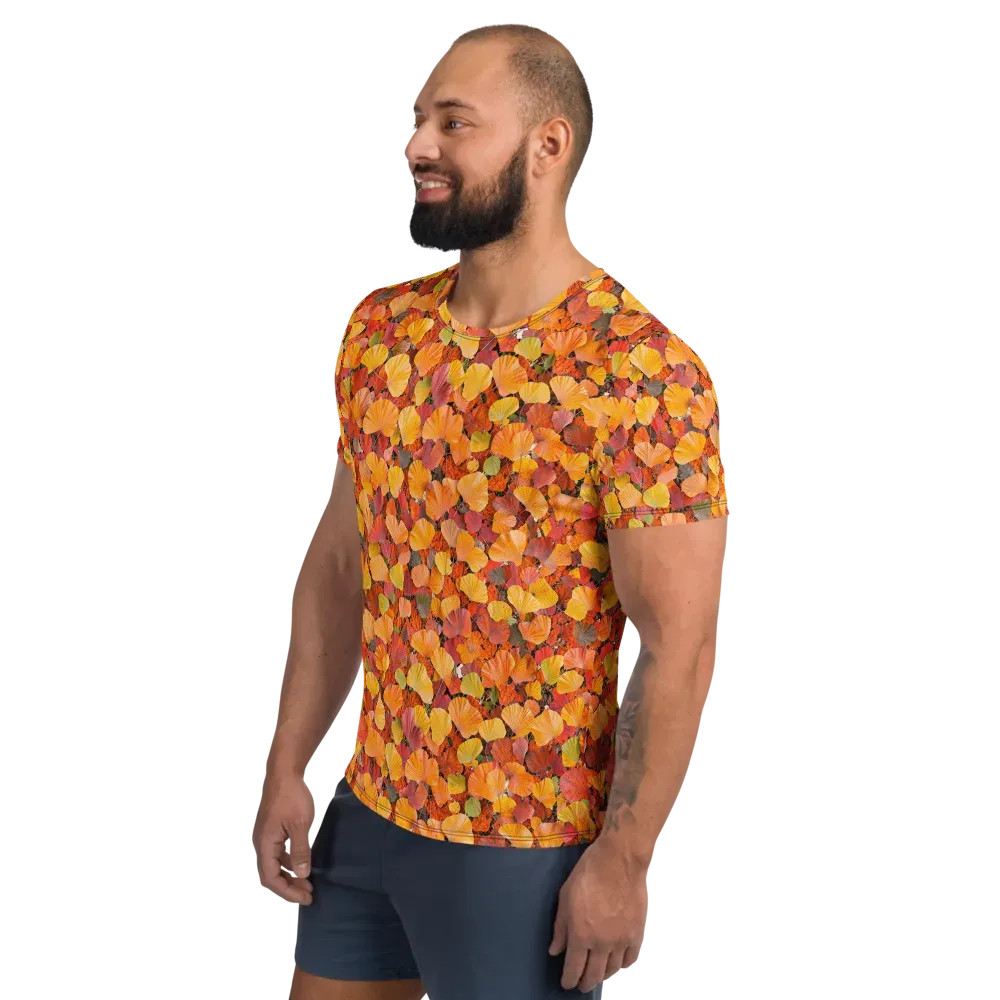 Ember Ginkgo on Men's Athletic T-Shirt — Left