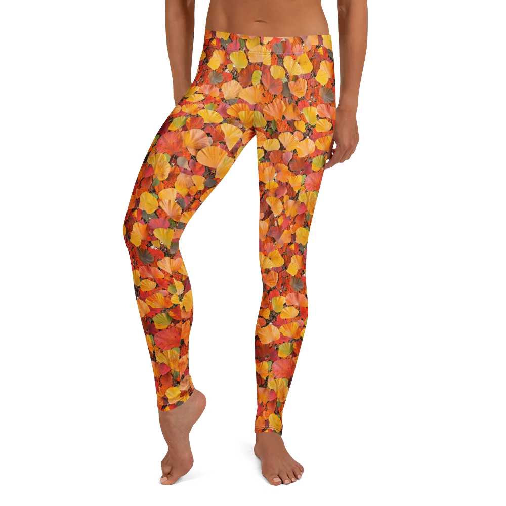 Ember Ginkgo on Leggings — Front