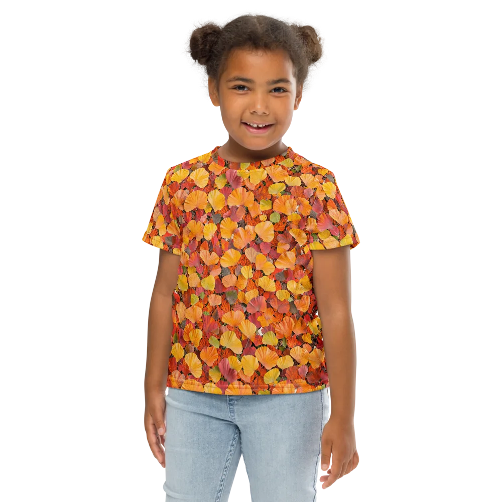 Ember Ginkgo on Kids Crew Neck T-Shirt — Front