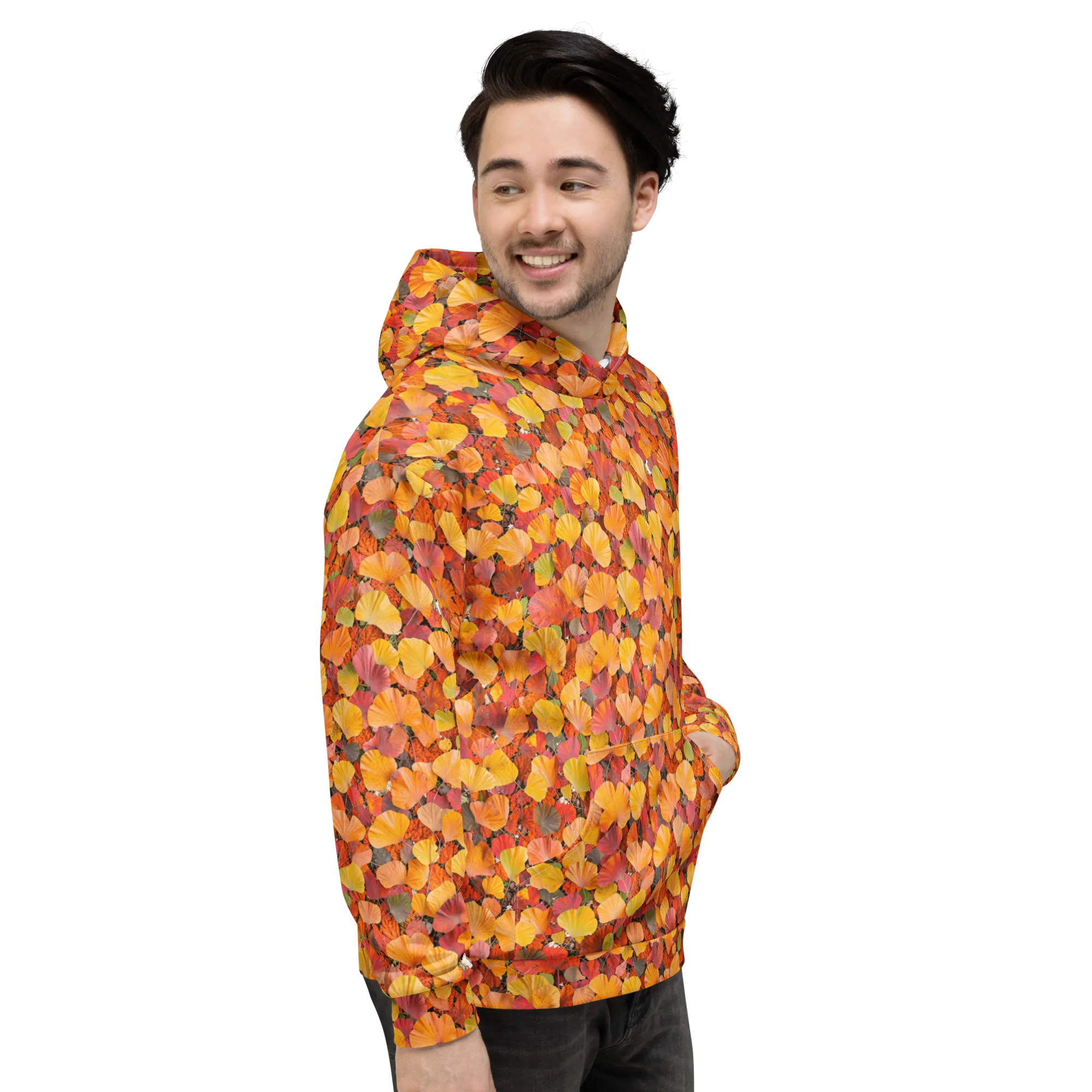 Ember Ginkgo on Hoodie — Right