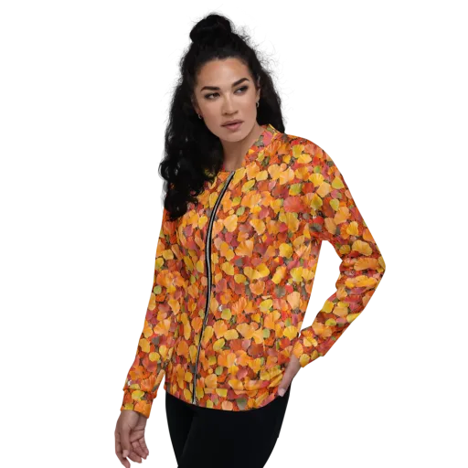 Ember Ginkgo on a Bomber Jacket