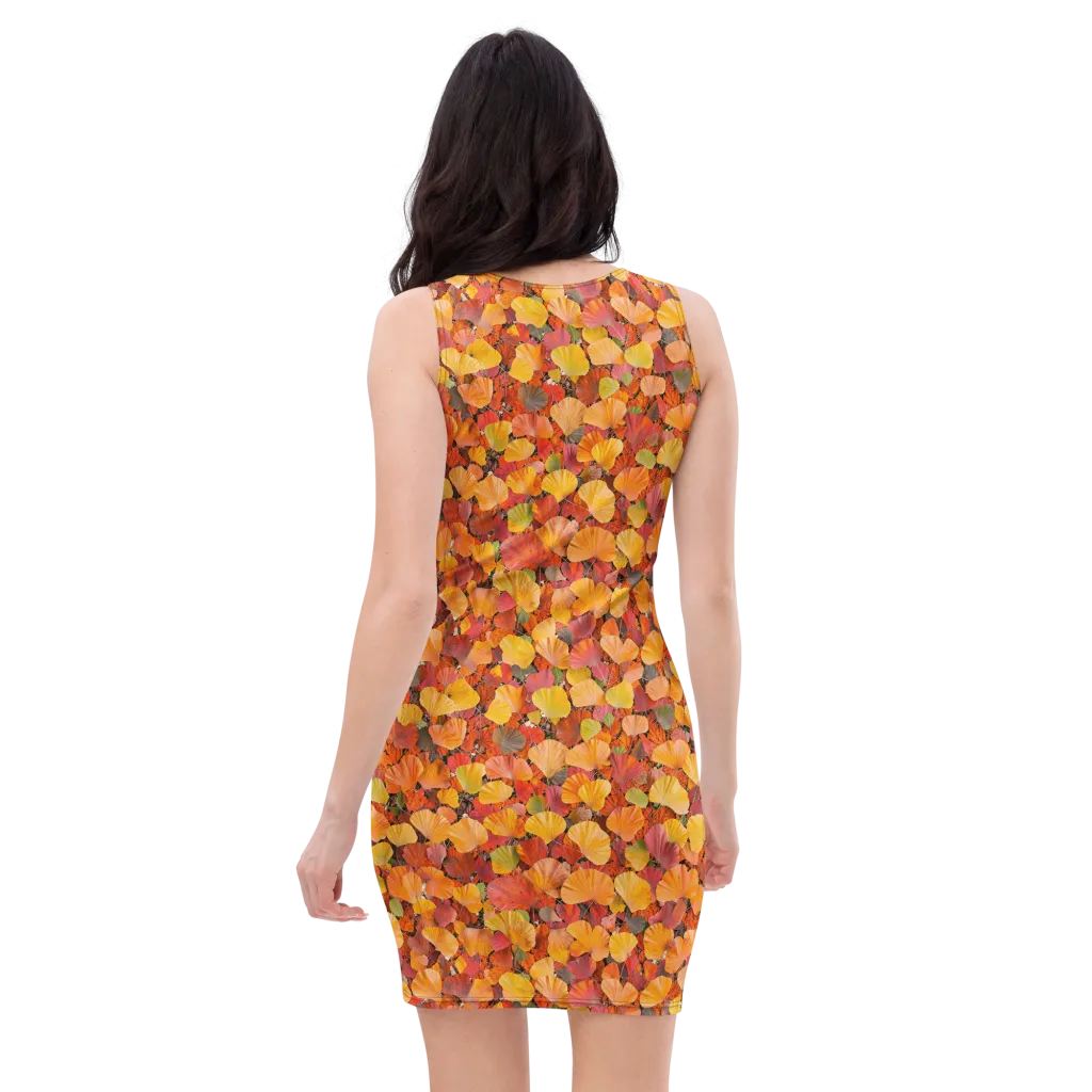 Ember Ginkgo on Bodycon Dress — Back