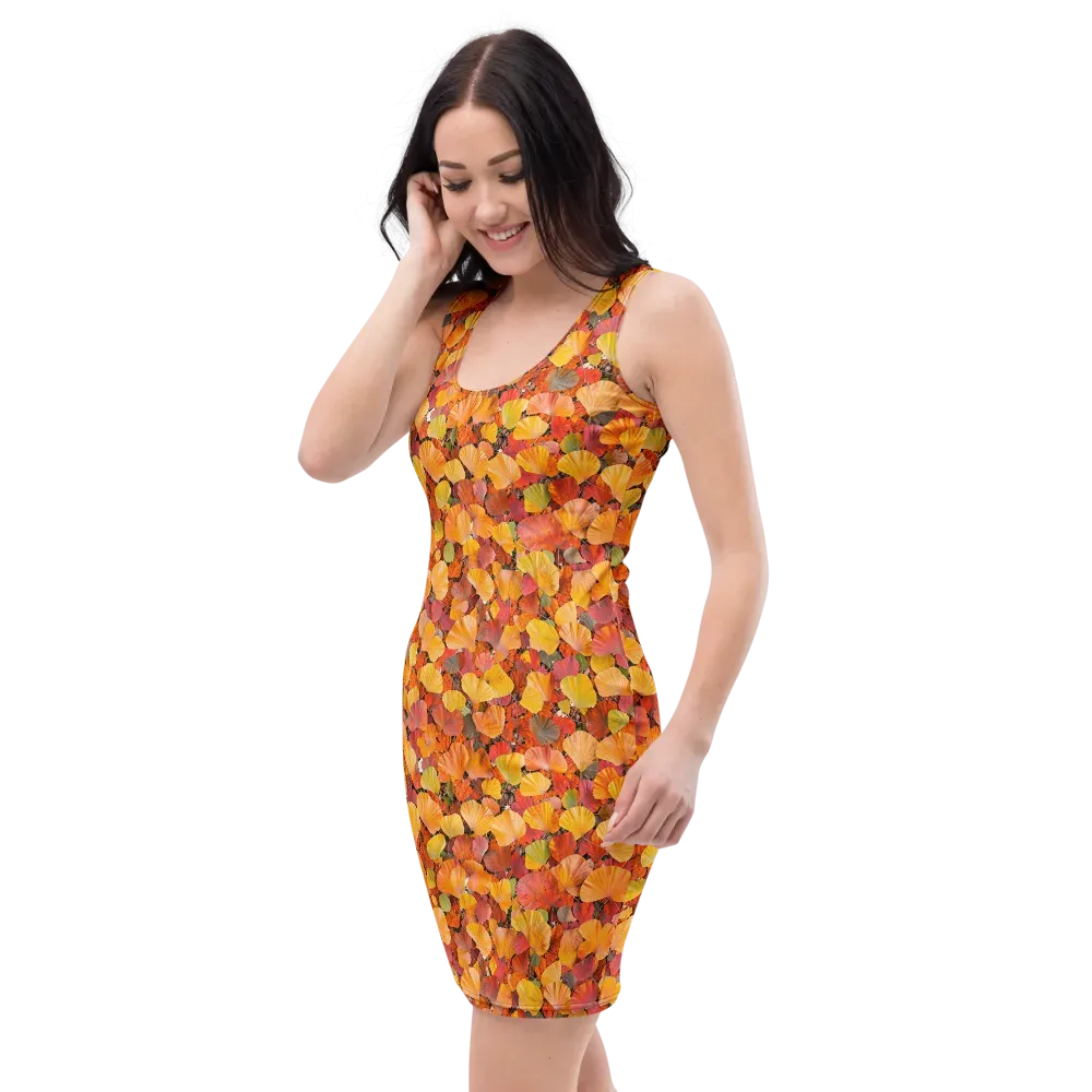 Ember Ginkgo on Bodycon Dress — Left Front