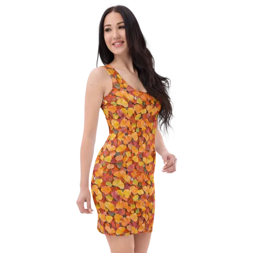 Ember Ginkgo on a Bodycon Dress