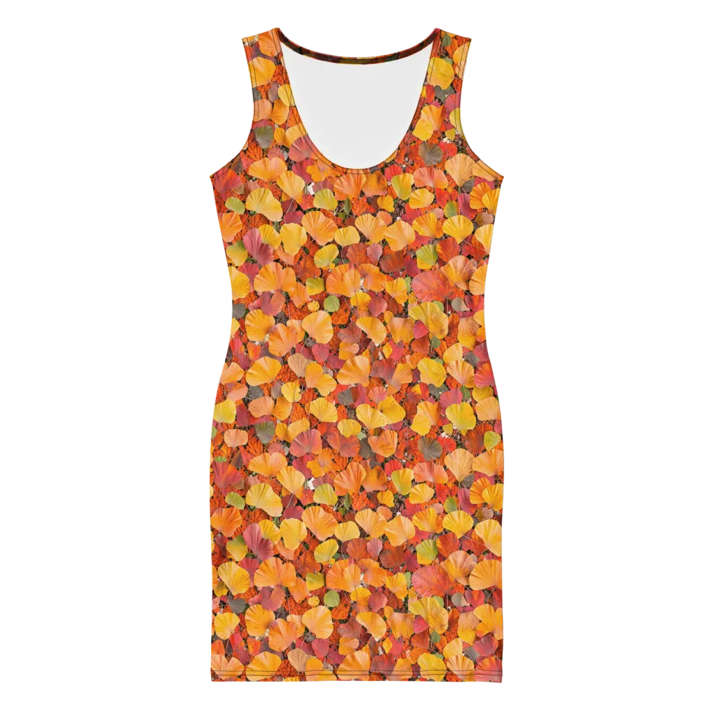 Ember Ginkgo on Bodycon Dress — Front