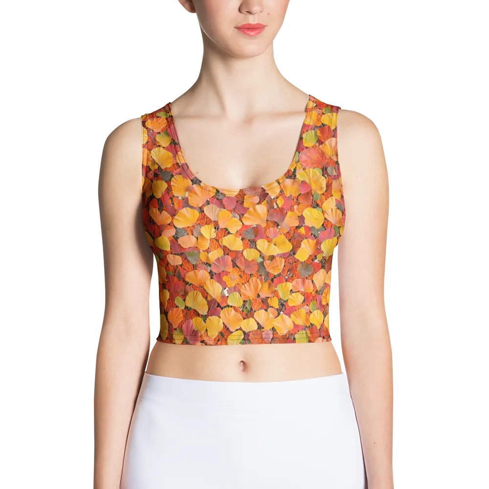 Ember Ginkgo on Crop Top — Front