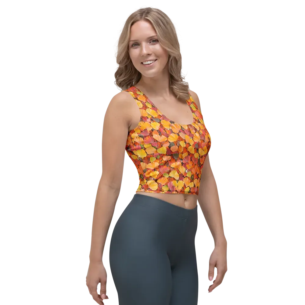 Ember Ginkgo on Crop Top — Right Front