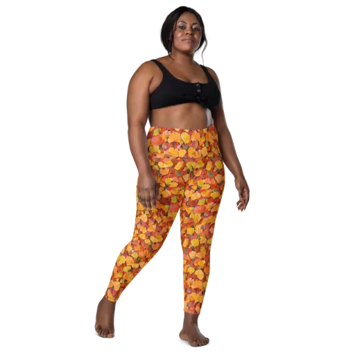 Ember Ginkgo on a Leggings with Pockets