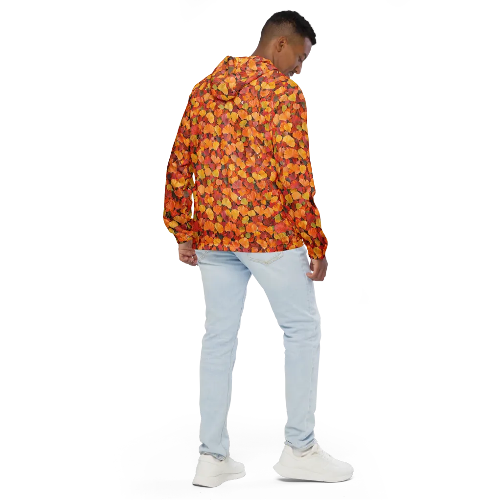 Ember Ginkgo on Men's Windbreaker — Back