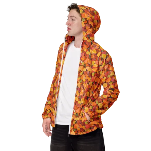 Ember Ginkgo on a Men's Windbreaker