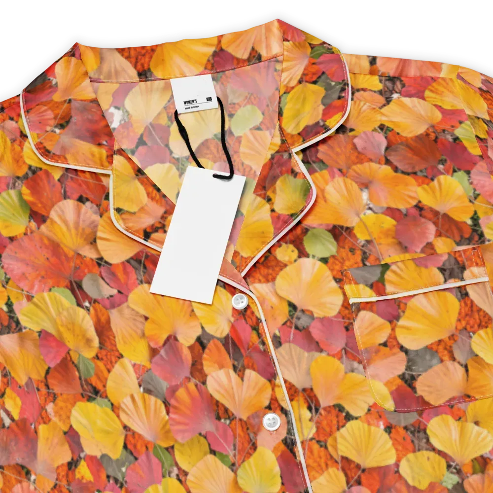 Ember Ginkgo on Women's Short Sleeve Pajama Top — Product details
