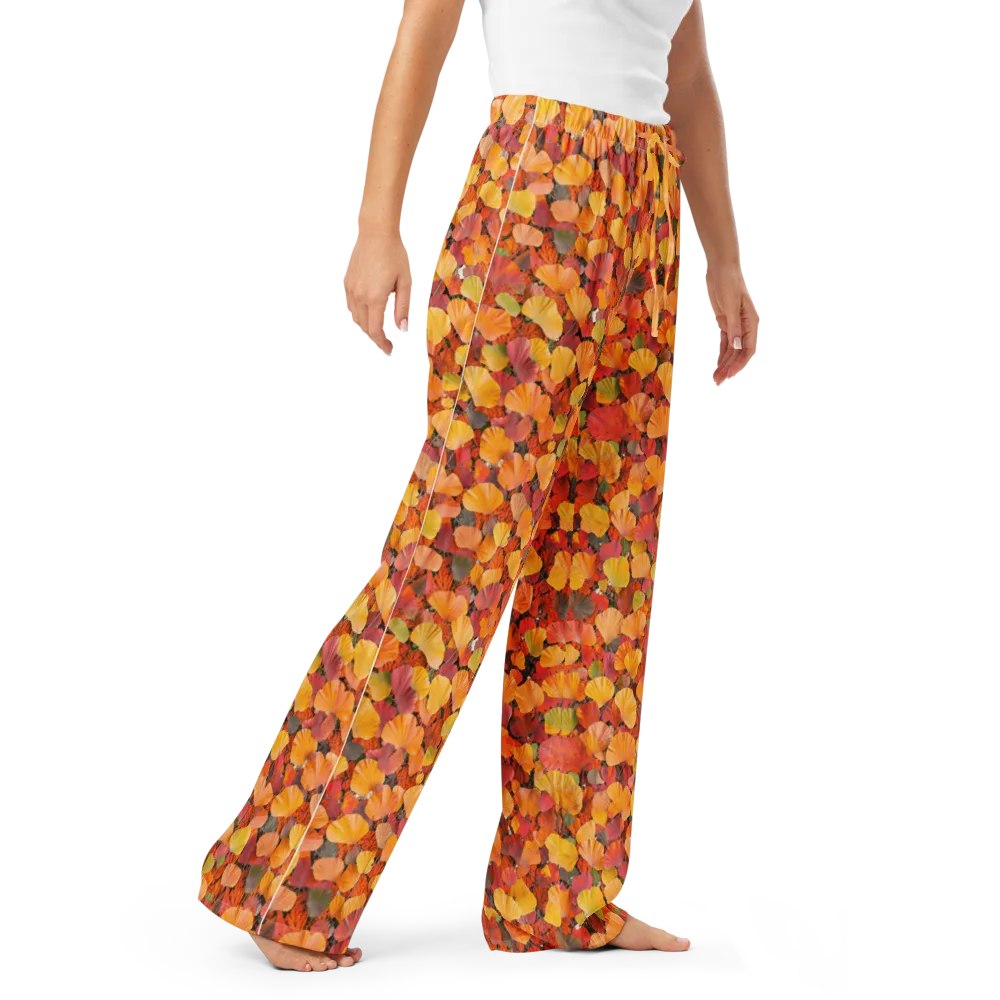 Ember Ginkgo on Women's Pajama Pants — Right Front
