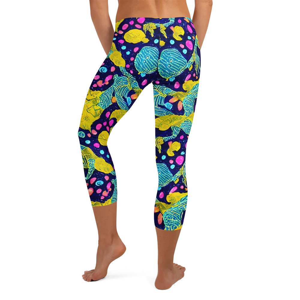 Deep-sea Daydream on Capri Leggings — Back