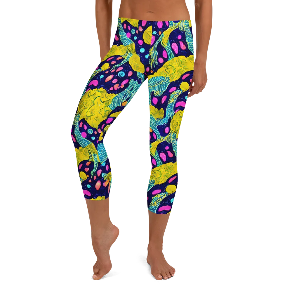 Deep-sea Daydream on Capri Leggings — Front