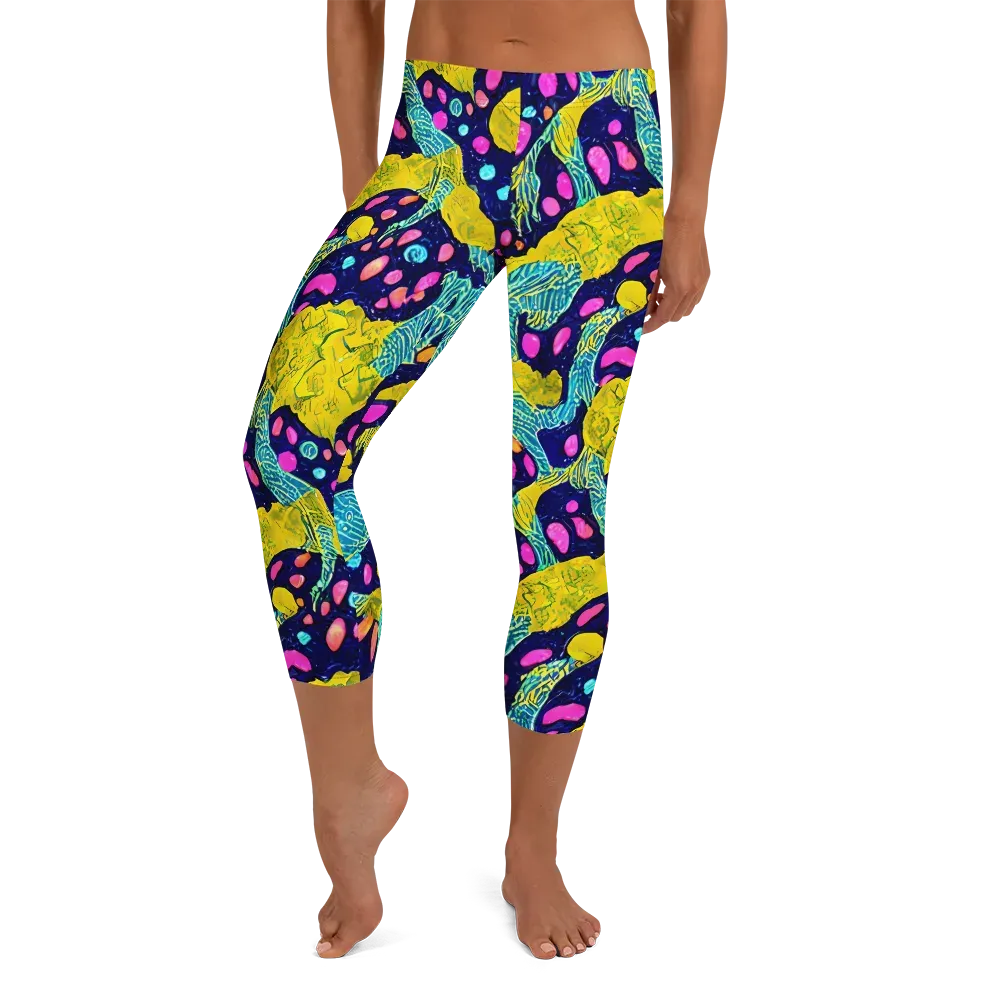 Deep-sea Daydream on Capri Leggings — Front