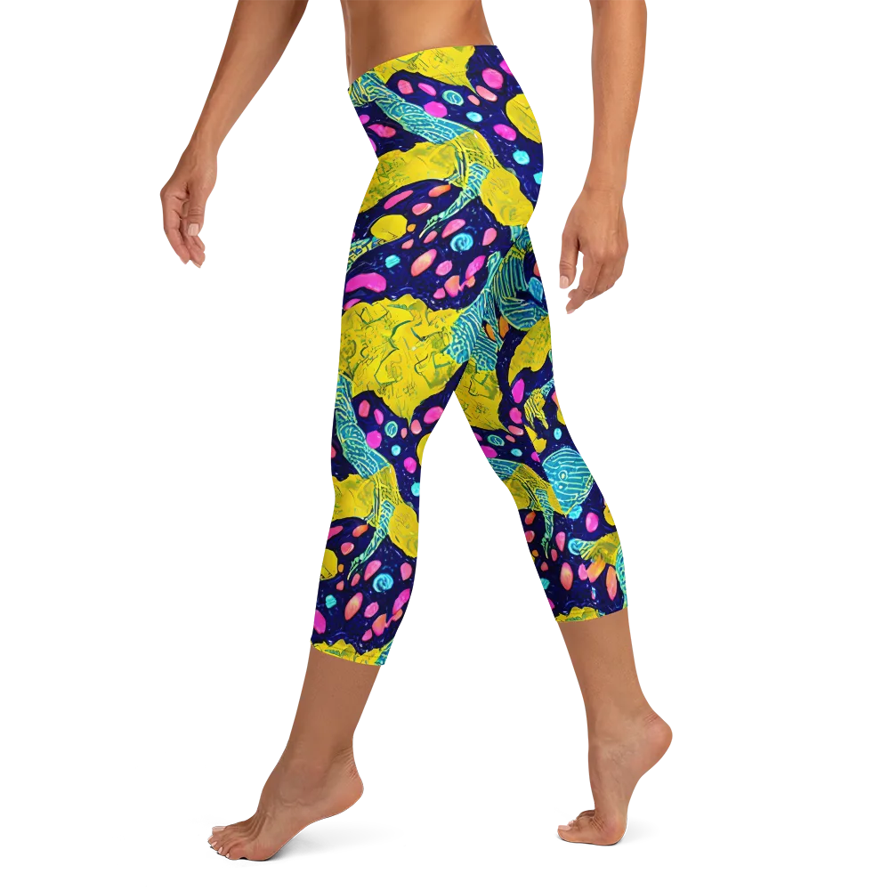 Deep-sea Daydream on Capri Leggings — Left