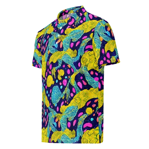 Deep-sea Daydream on a Men's Slim Fit Polo Shirt
