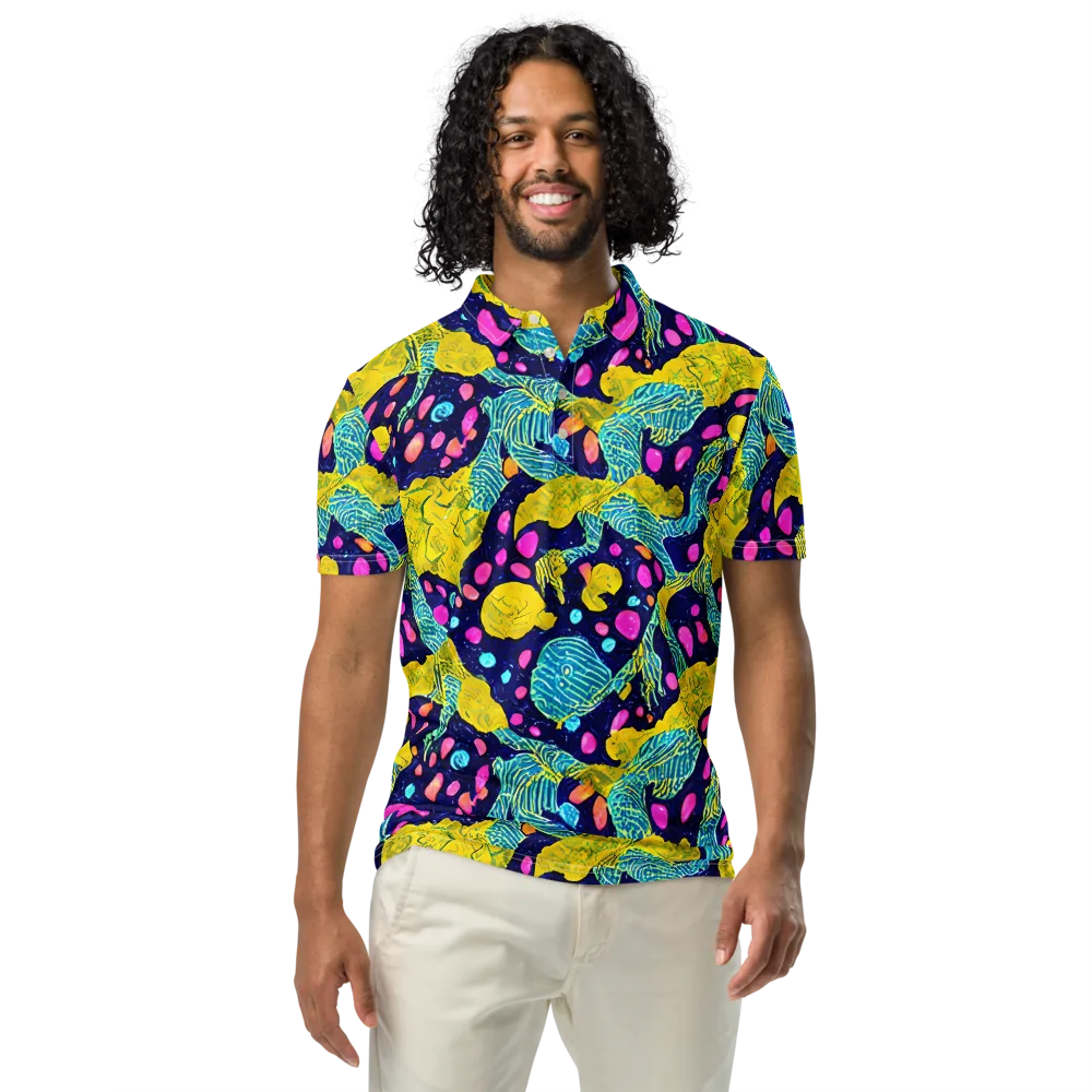 Deep-sea Daydream on Men's Slim Fit Polo Shirt — Front