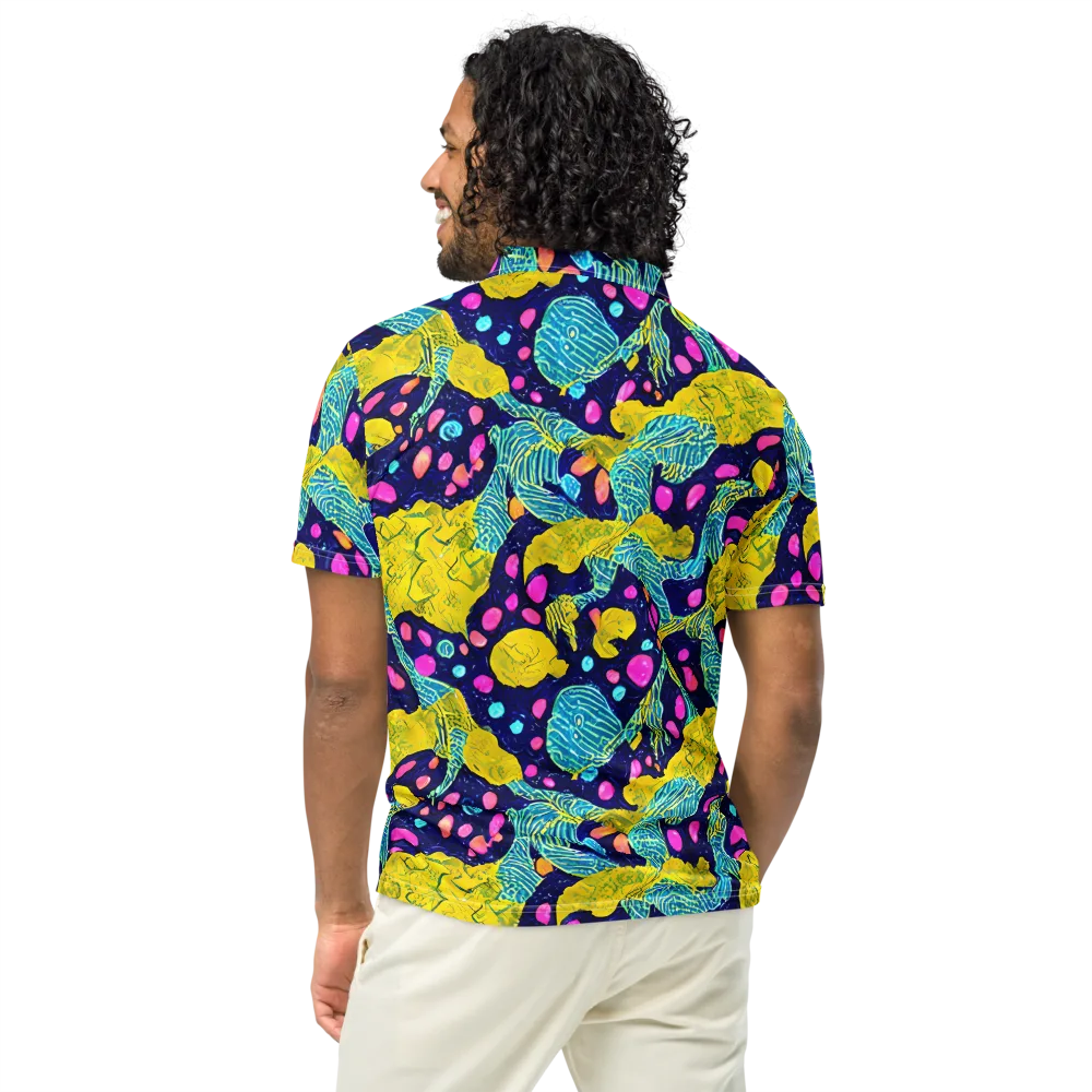 Deep-sea Daydream on Men's Slim Fit Polo Shirt — Back