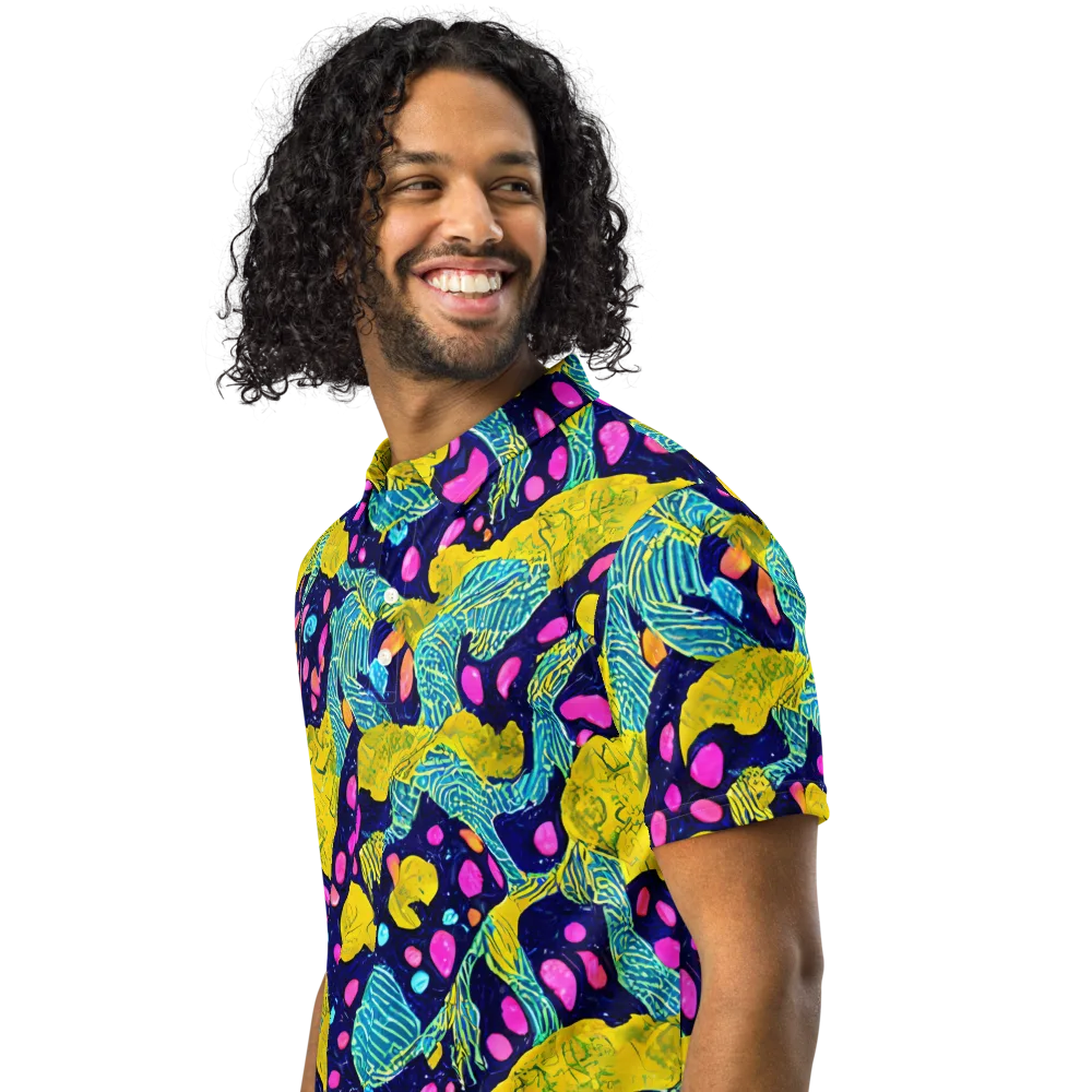 Deep-sea Daydream on Men's Slim Fit Polo Shirt — Left Front