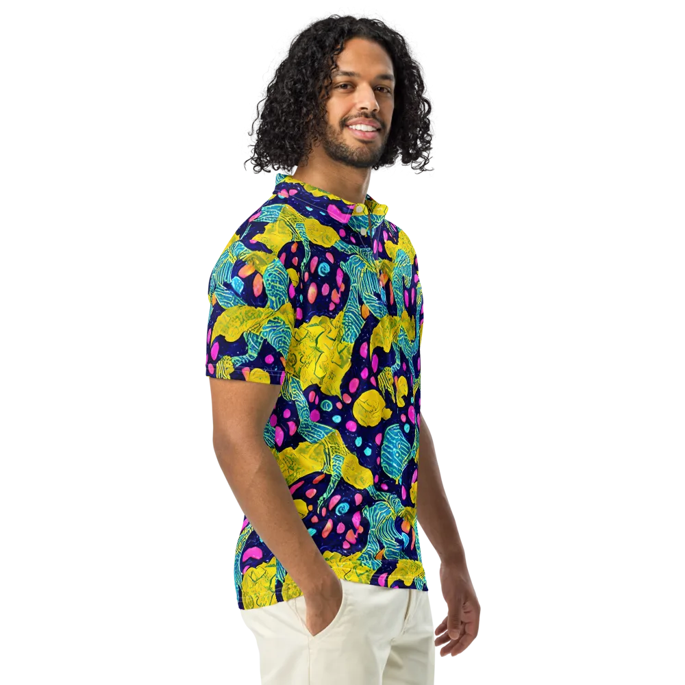 Deep-sea Daydream on Men's Slim Fit Polo Shirt — Right Front