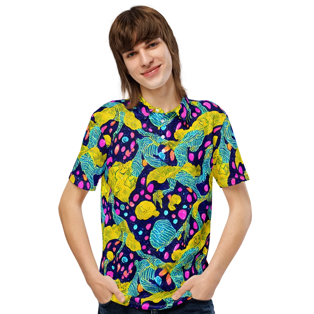 Deep-sea Daydream on Men's Slim Fit Polo Shirt — Front