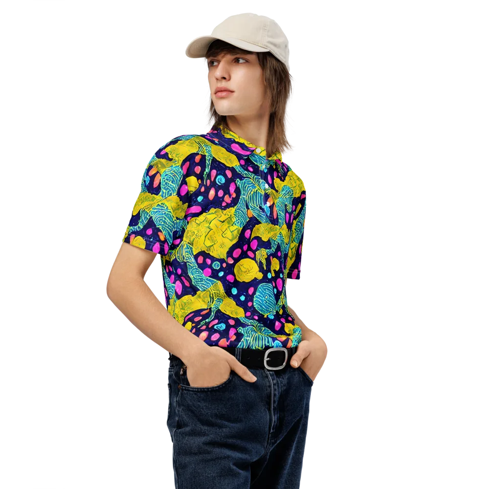 Deep-sea Daydream on Men's Slim Fit Polo Shirt — Right Front