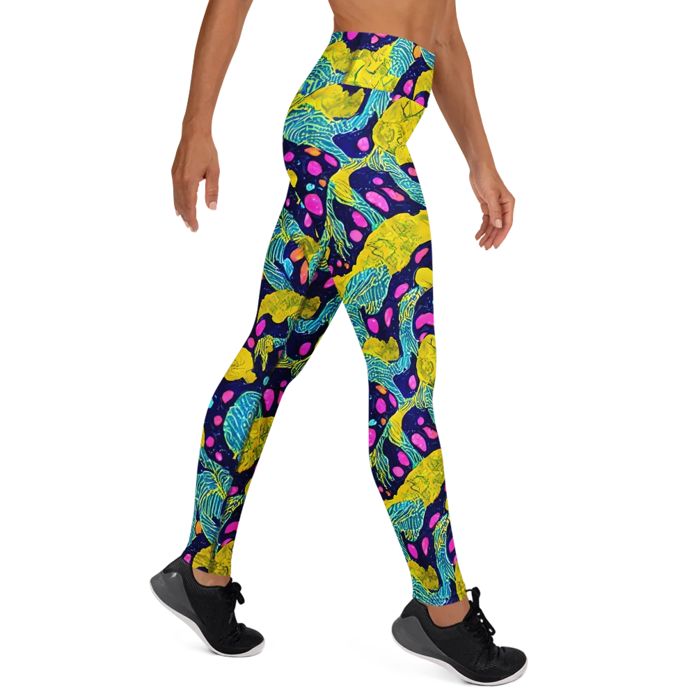 Deep-sea Daydream on Yoga Leggings — Right