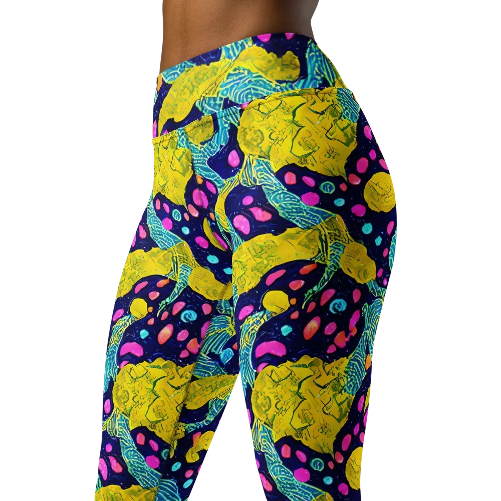Deep-sea Daydream on Yoga Leggings — Left Front