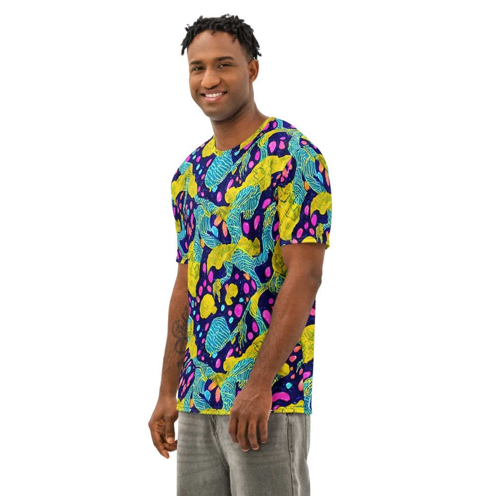 Deep-sea Daydream on Men's Cotton Crew Neck T-Shirt — Left Front