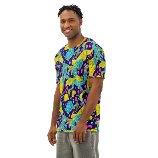 Deep-sea Daydream on a Men's Cotton Crew Neck T-Shirt
