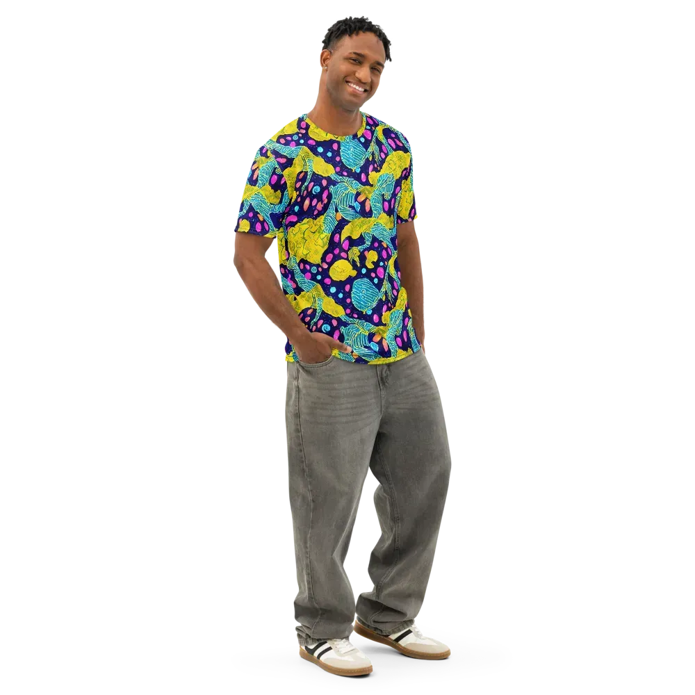 Deep-sea Daydream on Men's Cotton Crew Neck T-Shirt — Right Front