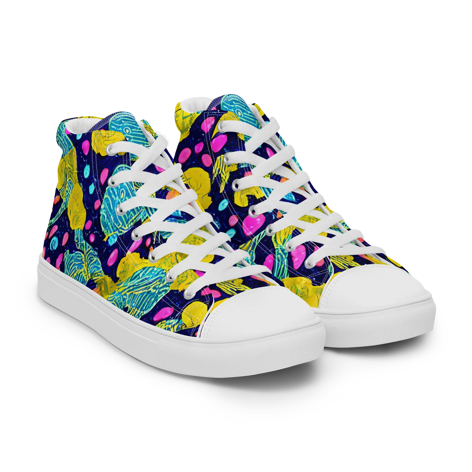 Deep-sea Daydream on Men's High Top Canvas Shoes — Right Front