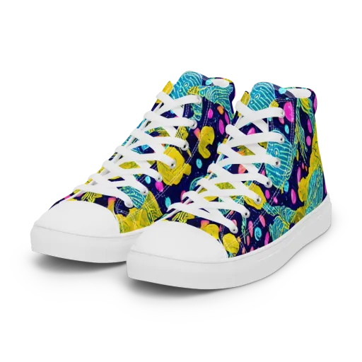 Deep-sea Daydream on a Women's High Top Canvas Shoes