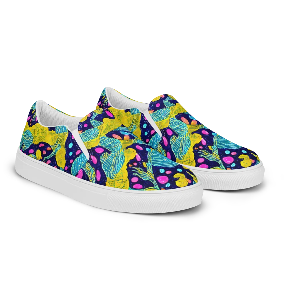 Deep-sea Daydream on Men's Slip-On Canvas Shoes — Right Front