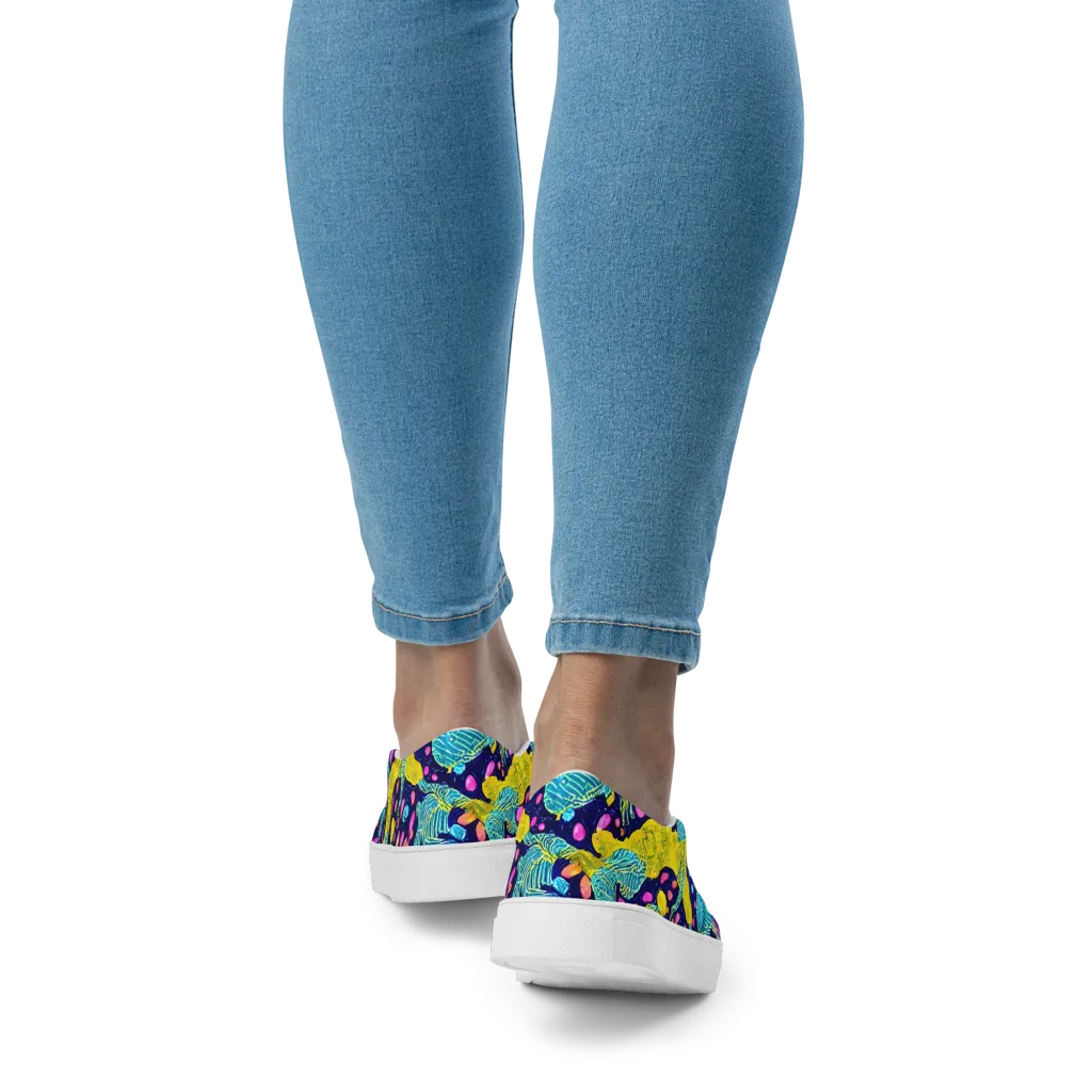 Deep-sea Daydream on Women's Slip-On Canvas Shoes — Back