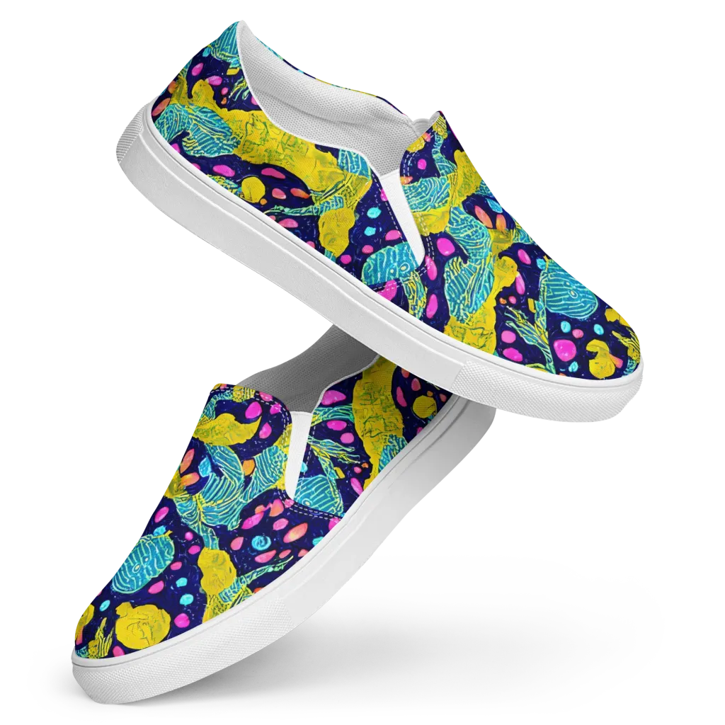 Deep-sea Daydream on Women's Slip-On Canvas Shoes — Front