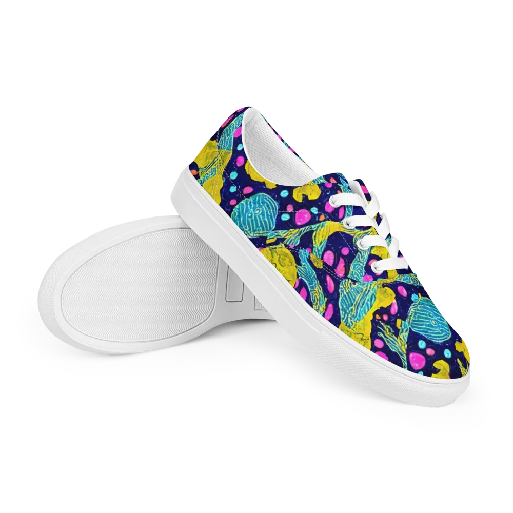 Deep-sea Daydream on Men's Lace-Up Canvas Shoes — Right Front