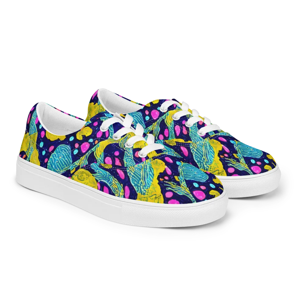 Deep-sea Daydream on Men's Lace-Up Canvas Shoes — Right Front