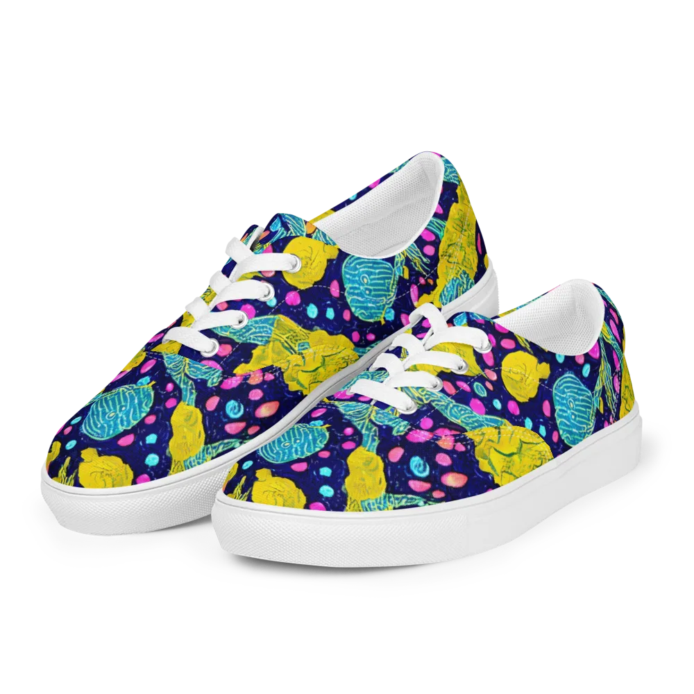 Deep-sea Daydream on Men's Lace-Up Canvas Shoes — Left Front