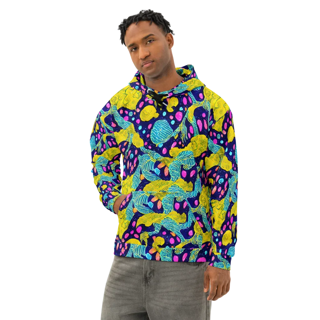 Deep-sea Daydream on Cotton Hoodie — Left Front